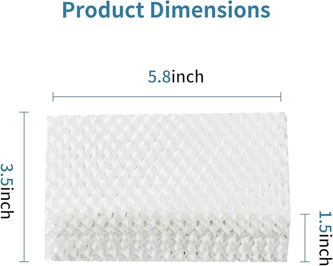 4 Pack WF813 Humidifier Filters Replacement Compatible with Equate EQWF813 PCWF813, Relion RCM832 RCM-832N, Protec RWF813 EQ-2119-UL PCCM-832N Cool Mist Humidifiers Wick Filter, Long-Last - Image 7