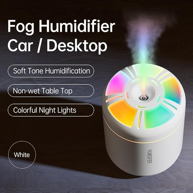 180ml Portable Small Humidifier with Colorful LED Night Light, USB Personal Desktop Humidifier for Car Home Office Travel, Auto Shut-Off, 2 Mist Modes, Super Quiet - Image 4