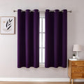 ChrisDowa Grommet Blackout Curtains for Bedroom and Living Room - 2 Panels Set Thermal Insulated Room Darkening Curtains (Royal Purple, 42W x 63L) by ChrisDowa