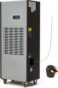 350 Pints Commercial Dehumidifier for Basements & Industrial Spaces – Built-In Pump, Drain Hose, Continuous Operation, 2-Speed Fan, 30000 Sq Ft Coverage by DapperSupply