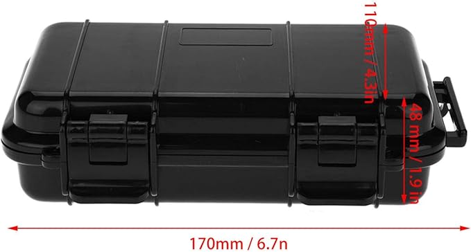 Keenso Survival Storage Box, 3 Types Plastic Shockproof Container Airtight Case Carry Box for Outdoor Activities Travel or Home Use(Section A: 170 * 110 * 48mm) - Image 4