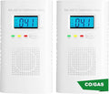 Combination Gas and Carbon Monoxide Detector Plug-in | CO Alarm & Natural Gas Combustible Detector | Digital Display, Battery Backup, Easy Install | for Home Kitchen Safety Monitoring 2-Pack by Vzmcov