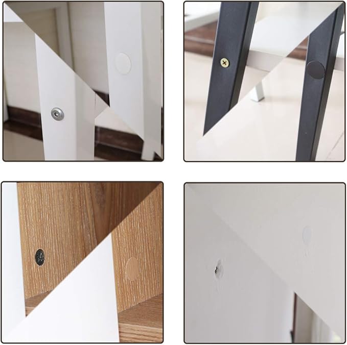 Self-Adhesive Screw Hole Stickers PVC Cover Caps Dustproof for Wooden Furniture Cabinet 21mm 2 Sheets/108 Pcs Black - Image 4