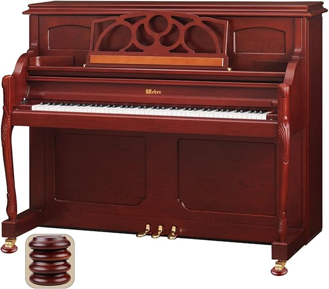 4 Pcs Solid Wood Upright Piano Caster Cups,Furniture Caster Cups,HilerPunk Sofas Beds Chairs Wheel Caster Cups Pads,with NoHPn-Slip & Anti-Noise Felt Pads,for Hardwood Floor Protectors (HL-10) - Image 6