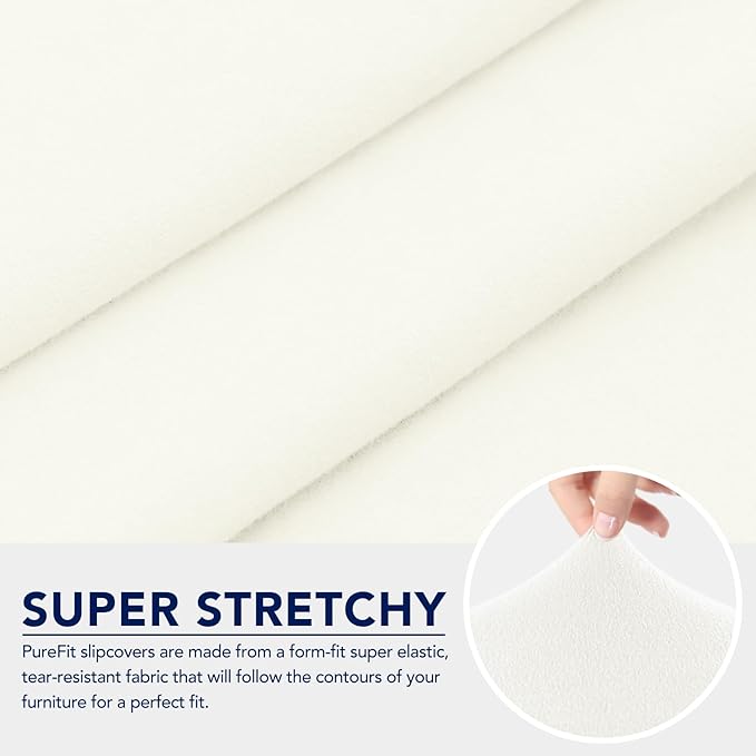 PureFit 100% Dual Waterproof Couch Cover Slipcovers for Couches and Sofas - Stretch Non Slip Fleece Sofa Covers Washable, Leakproof Furniture Protector for Kids, Pets, Dog (Chair, Beige) - Image 5
