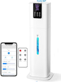 8L Smart Humidifiers for Bedroom Large Room, 2.1Gal Cool Mist Top Fill Diffuser Ambient Light, App & Remote Control, 3 Mist Modes, Quiet Humidifier for Home Office Plant (White) by HumidifiersforLargeRoom