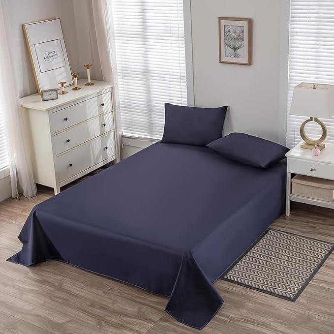 WenBags Lightweight Waterproof Flat Sheet 90 * 98 Inches King Size - Mattress Protector for Bed & Couch, Pet Hair Resistant Cover Ideal for Dogs & Cats, Perfect for Hotels & Hospitals (Navy Blue) - Image 4