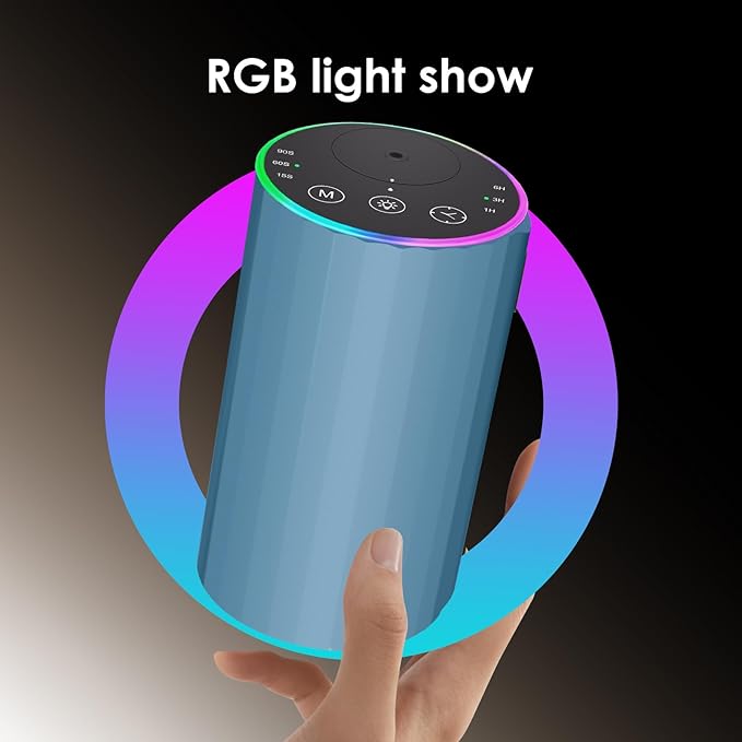 Waterless Essential Oil Diffuser, Battery Powered Mini Scent Air Machine, Aromatherapy Mist Diffuser for Home Room Car Office (Blue) - Image 4