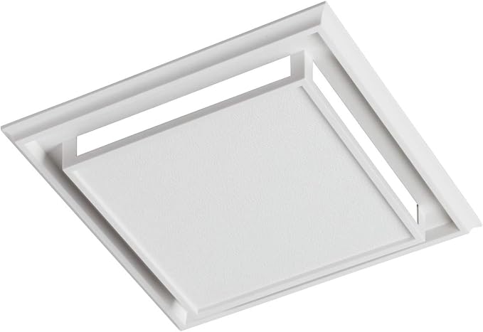 Broan-Nutone 682 Duct-Free Ventilation Fan, White Square Ceiling or Wall Exhaust Fan with Plastic Grille - Image 2