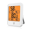 Digital Hygrometer Temperature Meter, Large Screen Battery Powered Indoor Thermometer Humidity Meter Low Power Consumption for Office for Home (White) by Dpofirs