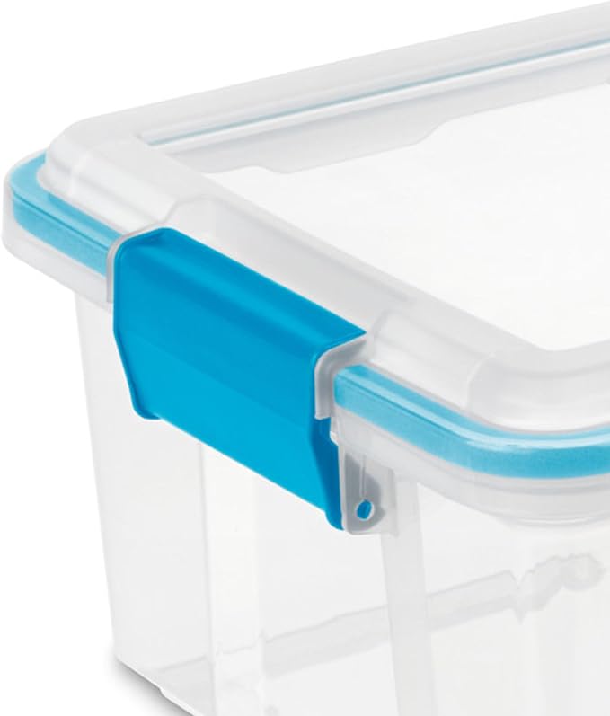 Sterilite 6-Pack Gasket Box, Weather-Resistant Storage Bins with Latching Lids, 12 Quart - Heavy-Duty Organizing Containers for Closet, Bathroom, and Office - Image 9