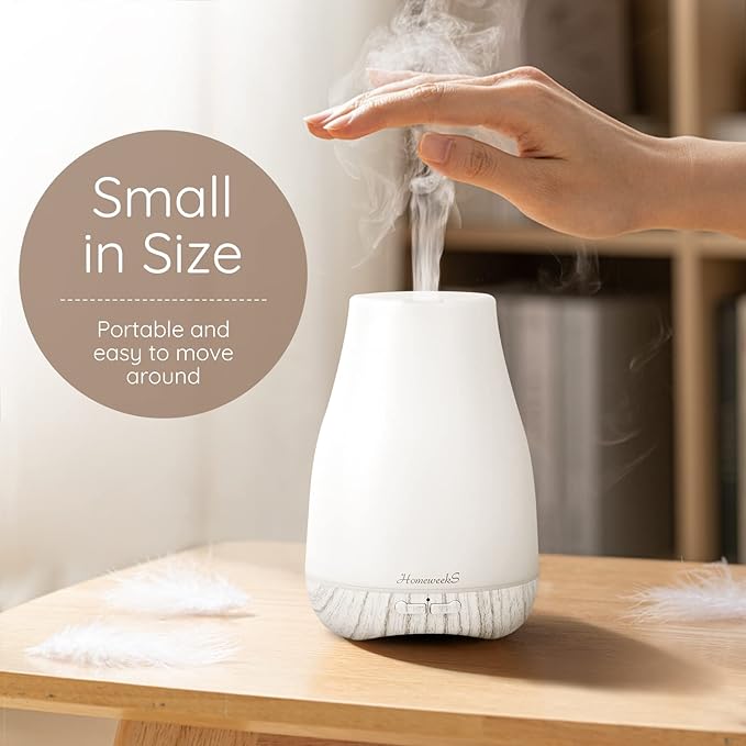 Aromatherapy Essential Oil Diffuser for Room: Air Humidifier Aroma Scent Cool Mist Diffusers Colorful Light Cute Mini Small Waterless Auto Off Ultrasonic for Home Bedroom - Image 5