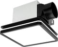 Akicon Bathroom Exhaust Fan with Light, 80CFM 2.0 Sones Exhaust Fan for Bathroom Ceiling, 15W Dimmable 3CCT LED Lights & 3.5W Nightlight Vent Fan for Home, Shower Room, Square, Black by Akicon