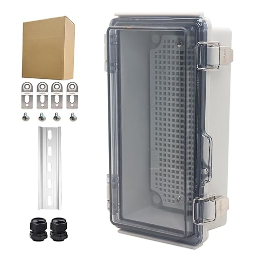 Outdoor Waterproof Electrical Box Junction Box Weatherproof IP67 ABS Plastic Enclosure Switch Router Project Box Electronics Enclosure with Mounting Plate Wall Bracket Clear 7.9"x3.9"x2.8" by YETLEBOX