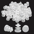 3/8" (10mm) Plastic Hole Plugs White -Round Chair Leg Caps, Flush Mount Pipe Plugs, Tubing End Caps for Metal&Wood Legs Tube, Outdoor Furniture Feet caps & Table Plastic Plugs, 24 PCS by EASYEAH