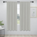Easy-Going Rod Pocket Blackout Curtains for Bedroom, Room Darkening Window Curtains for Living Room, Thermal Insulated Noise Reduction Solid Window Drapes, 2 Panels(34x72 in, Greyish White) by Easy-Going