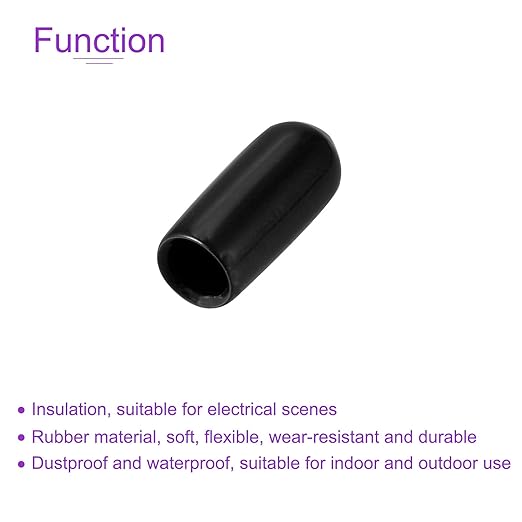 DMiotech 100 Pack 4mm ID Black Screw Thread Protectors Rubber End Caps Bolt Covers for Screw Bolt Furniture Pipe - Image 5