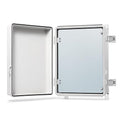 QILIPSU Waterproof Junction Box IP67 Outdoor Plastic Electrical Project Enclosure Weatherproof with Inner Door, Mounting Plate, Wall Brackets, Hinged Grey Cover 14.6"x10.6"x5.9" -D by QILIPSU