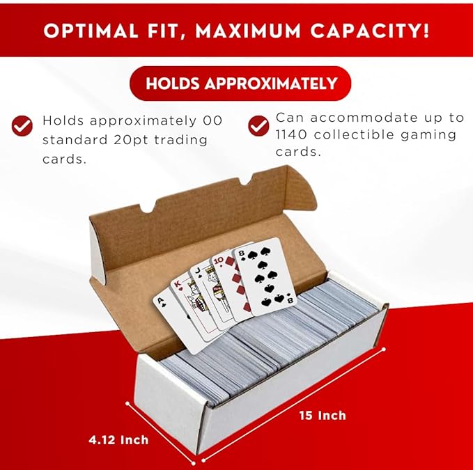 Collector's First Pick (3) Premium 800 Count Storage Box Trading Card Storage Box Cardboard Perfect Baseball Card Storage Box - MADE IN THE USA - Image 6