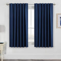 H.VERSAILTEX Blackout Curtains Thermal Insulated Window Treatment Panels Room Darkening Blackout Drapes for Living Room Back Tab/Rod Pocket Bedroom Draperies, 52 x 63 Inch, Navy Blue, 2 Panels by HVERSAILTEX