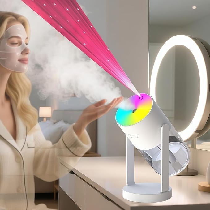 UEISODC bedroom humidifier, desktop USB humidifier, car air freshener, relieves tight skin, cough, nasal congestion, allergies and dry air，With automatic shutdown, silent operation by UEISODC