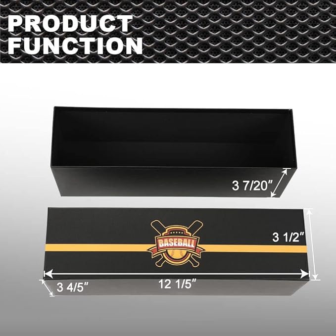G-PLUS Graded Cards Holder Container Graded Card Storage Box Holds 50-55 Black Graded Card Box Graded Sports Card Storage Box - Image 4