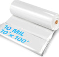10'x100' Crawl Space Vapor Barrier, 10mil Film Plastic Sheeting, Heavy Duty Polyethylene Film, Ideal for Crawl Space, Garden, Basement, White by Noliven