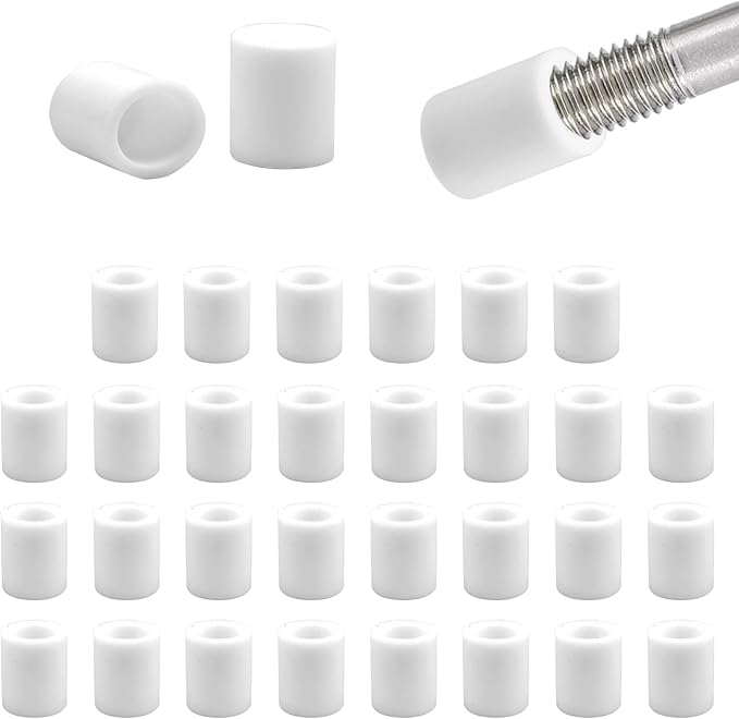 5/16" (7.7mm) Silicone Chair Leg Floor Protectors, Rubber Chair Leg Caps, Non-Slip Furniture Pads Round Chair Feet Covers End Caps for Hardwood Floors, Patio & Table Foots, White (30PCS) by EASYEAH