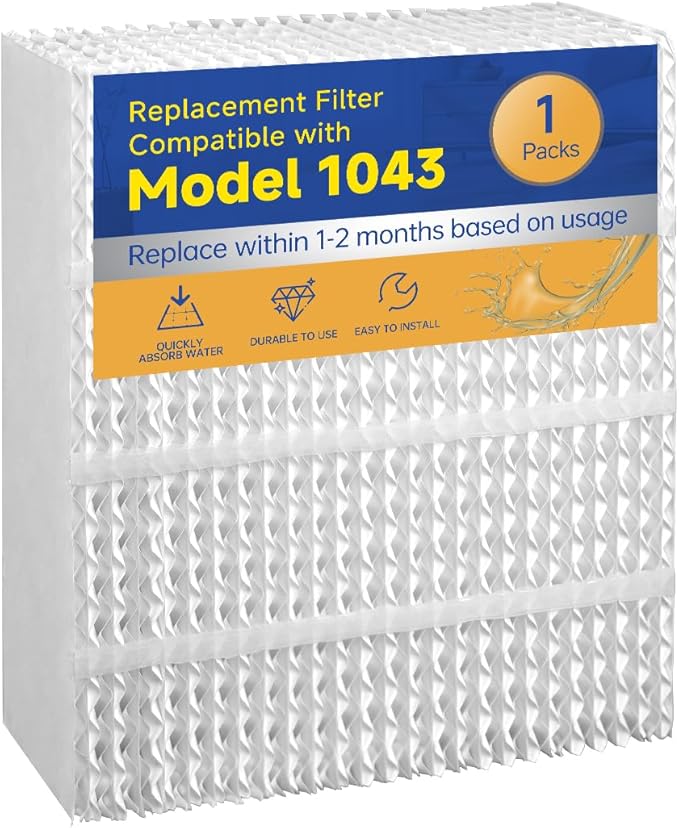 EP9800 1043 Super Wick Humidifier Replacement Filter Evaporative for AIRCARE EP9700 EP9500 SS390DWHT 821000 826000 826800 Bemis Space Saver 800 Series Essick Air EP9R-Series 1 Pack by Unknown