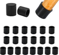 1/2" (12.7mm) Silicone Chair Leg Floor Protectors, Rubber Chair Leg Caps, Non-Slip Furniture Pads Round Chair Feet Covers End Caps for Hardwood Floors, Patio & Table Foots, Black (20PCS) by EASYEAH