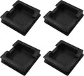4 Pack 3" Square Plastic Plugs, Black Tubing End Caps Plugs Insert for Square Tube and Furniture Legs by Bonsicoky