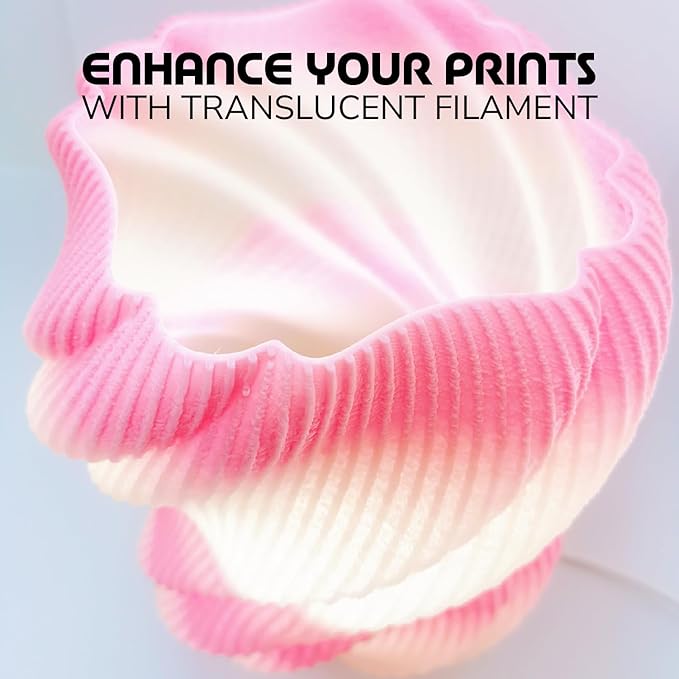 Polymaker Panchroma Gradient PLA Translucent Pink and Clear 3D Printing Filament, 1.75mm 1KG, Premium Gradient PLA, Easy to Print, AMS Compatible, Perfect for Lamp Shades, Vases, Ornaments - Image 2