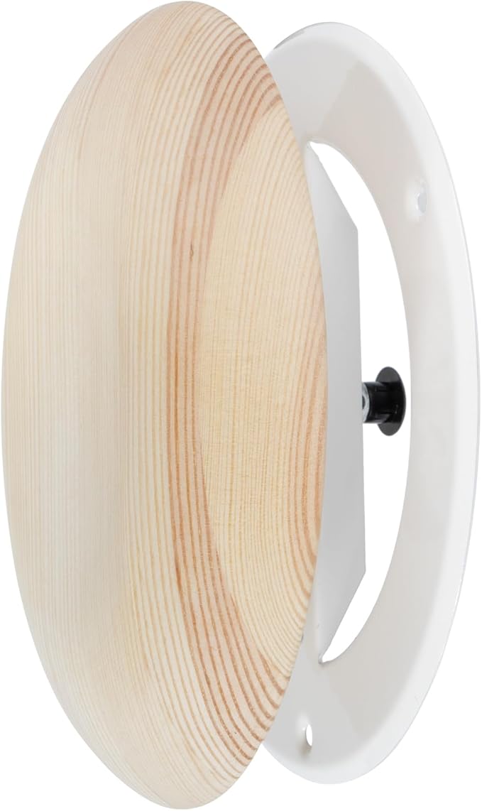 Ø4 Inch Round Sauna Vent Air Diffuser - Adjustable Pine Wood Air Supply Cover - Universal Diffuser - Wooden Air Intake Sauna Accessories, Vent Covers for Home Sauna, Indoor Sauna, Steam Sauna by Unknown
