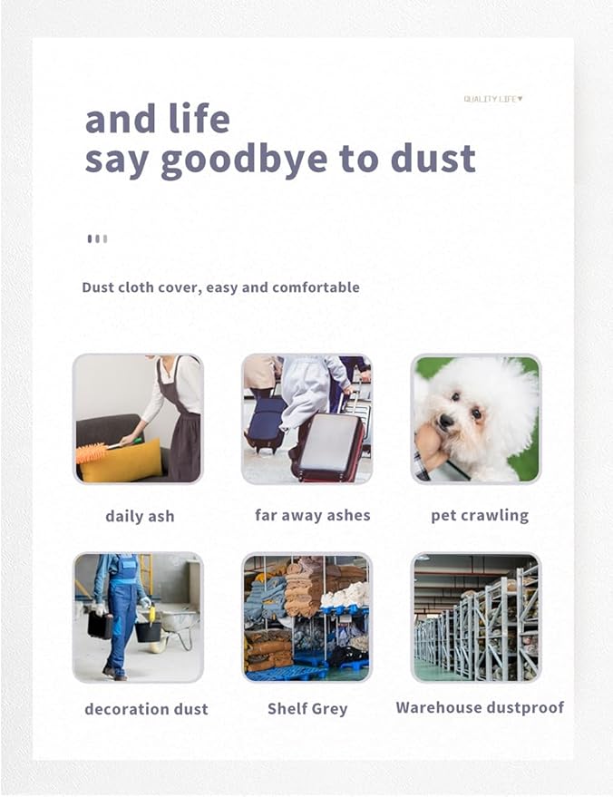 Furniture Cover Multi-Purpose, Indoor and Outdoor Furniture Dust Cover Sofa Cover Dustproof Breathable Mattress Protector Cabinet Cloth Home Dust Block (Beige, 240cm x 600cm(94x236in)) - Image 3