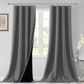 H.VERSAILTEX 100% Blackout Curtains for Bedroom Thermal Insulated Curtains & Drapes Blackout Curtains 96 Inches Long Rod Pocket Curtains for Living Room with Black Liner 2 Panels Set, Grey by HVERSAILTEX