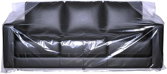 Yotelab Plastic Couch Cover for Moving,Sofa Bag Cover Protector,Furniture Cover for Storage,92Wx42Dx62/41H Inches (No Seal) by Yotelab