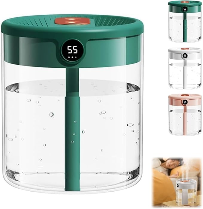 Smart 2L Cool Mist Humidifier for Bedroom, Quiet Desktop Air Moisturizer with Auto Shut-Off, Personal Humidifier for Home Office and Small Spaces (Green) by Unknown