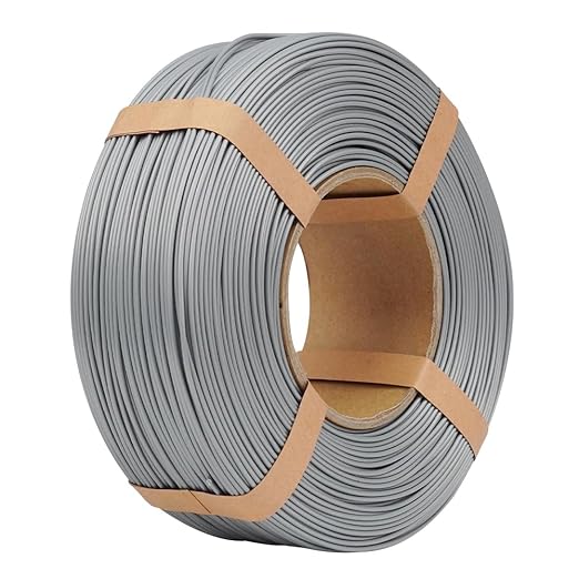 Inland V2 PLA PRO (PLA+) 3D Printer Filament Refill, 1.75mm Spooless Filament, Dimensional Accuracy +/- 0.03mm, 1KG (2.2lbs) Silver Refill for Inland Reusable Spools, Bambu Lab Compatible - Image 5