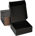 Small Shipping Boxes 9x9x3 Inch (25 Pack) - Sturdy Black Corrugated Cardboard Boxes for Small Business, Ecommerce, Mailing & Packaging | Recyclable Gift & Storage Boxes by DUZCLI