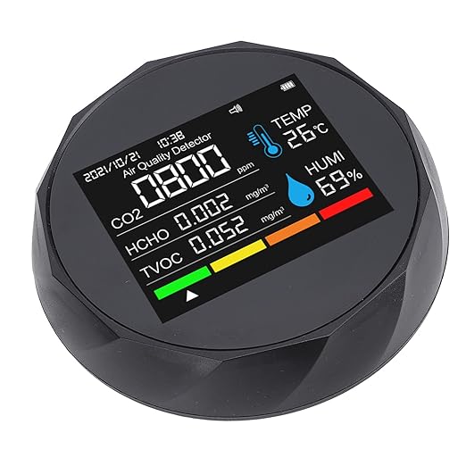 TOPINCN 5 in 1 Indoor Air Quality Meter, Air Tester for HCHO PM2.5 Temperature Humidity, Bluetooths Connected Detector with Magnetic Base, Wall Mount Gas Monitor for Home Office - Image 5