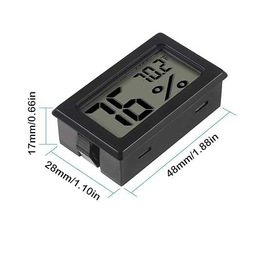 4 Pack Mini Hygrometer Thermometer Digital Electronic Temperature Humidity Meters Gauge Indoor Humidity Monitor LCD Display Fahrenheit (℉) for Greenhouse,Garden,Cellar,Closet,Humidors - Image 3