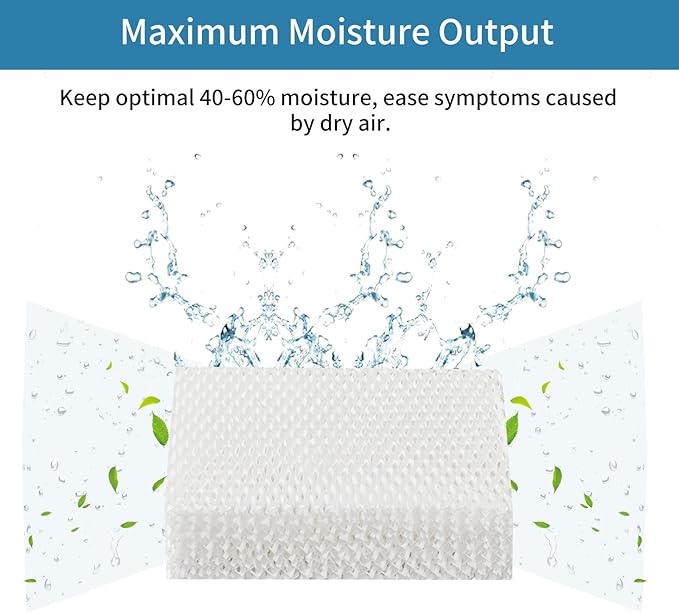 6 Pack WF813 Humidifier Filters Replacement Compatible with Equate EQWF813 PCWF813, Relion RCM832 RCM-832N, Protec RWF813 EQ-2119-UL PCCM-832N Cool Mist Humidifiers Wick Filter, Long-Last - Image 4