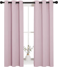 NICETOWN Blackout Curtain Panels for Girls Room, Nursery Essential Thermal Insulated Solid Grommet Top Blackout Drapes (Baby Pink=Lavender Pink, 1 Pair, 29 x 45 Inch) by NICETOWN