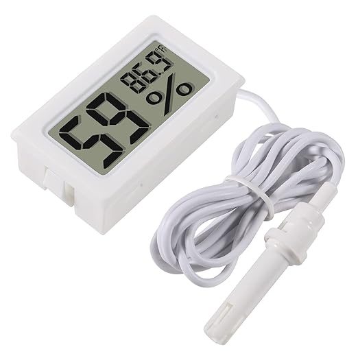 2-Pack Mini Digital Hygrometer Thermometer Gauge with Probe LCD Display Temperature Fahrenheit Humidity Meter for Incubator, Reptile Plant Terrarium, Humidor, Guitar Case, Greenhouse - Image 8