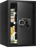 3.4 Cub Large Home Safe Fireproof Waterproof, Digital Security Fireproof Safe Box with Programmable Keypad, Spare Keys and Alarm System, Document Safes for Home Money Valuables by EVSUVSRT