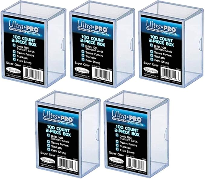 Ultra Pro Pack of 5 - 100 Count 2 Piece Storage Box by UltraPro