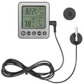 Digital Refrigerator Freezer Fridge Thermometer with Extra Sensor Reptile Thermometer Hygrometer max and min Remember Black ZZ20 by VLEJEARI