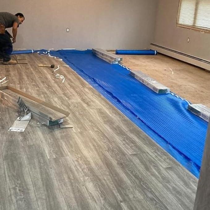 3in1 Vapor Barrier Flooring Underlayment w/Overlap and pre-Attached Tape Strip - Bestlaminate- 2mm - 100sq.ft roll - Image 7