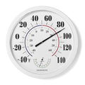 Indoor Outdoor Thermometer Wall Large Numbers Thermometer No Battery 10" Hanging Digital Weather Hygrometers for Home Garden Outside Patio Decor (White) by LUBYBG