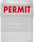 Mediz Outdoor Permit Brochure Box - Easy to Use Take One Document Holder Can Hold 200, 8.5 x 11 Documents, Flyers & Brochures or Other Outdoor Marketing Needs (1) (PERMIT - Box, Pack of 1) by RealEstateSupplyStore